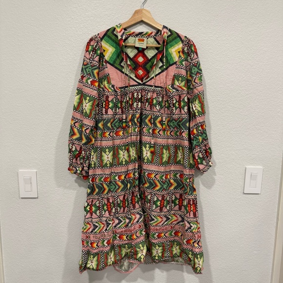 Farm Rio Amulet long sleeve beaded tassel dress - Small - Picture 5 of 12